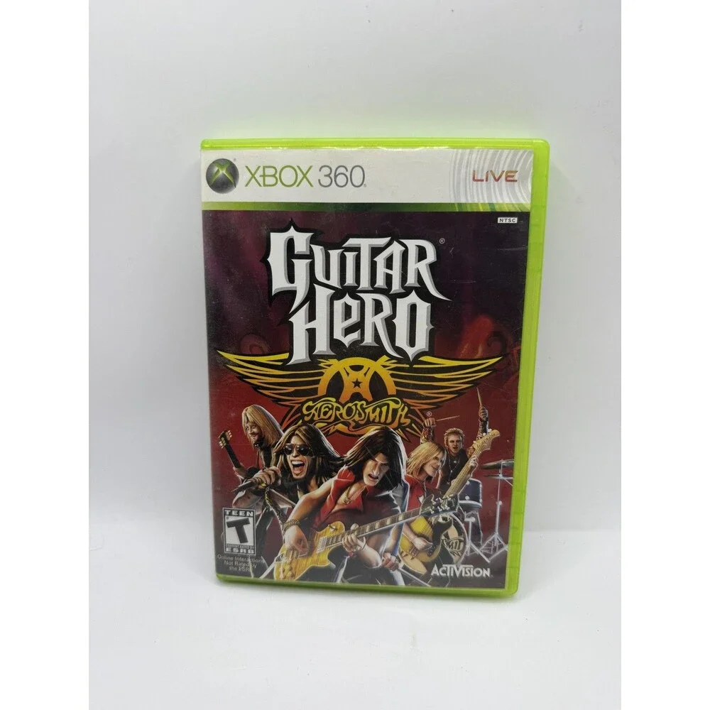 Guitar Hero Aerosmith Xbox 360 Game CIB with TOUR BOOK